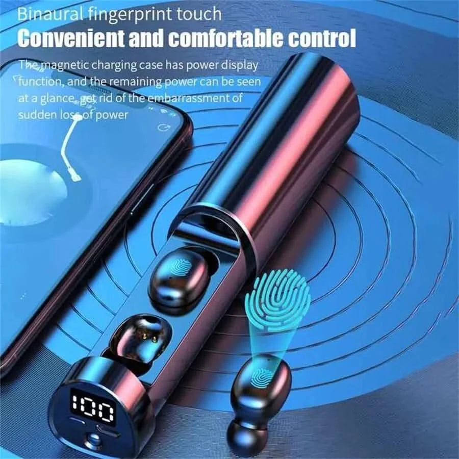 N21 Wireless Earphones Stereo Bass Earbuds LED Digital Display Headphones With Microphone TWS Headsets Lights For Smartphone - M & M Global