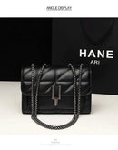 Classic Quilted Detail Square Bag, Solid Color Flap Shoulder Bag, All-Match Chain Bag - M & M Global