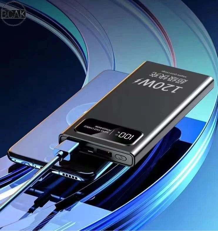 Quality BCAK New 120W Power Bank 20000mAh Super Fast Charging Large Capacity Mobile Power Supply - M & M Global