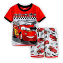 Summer Children Pajamas Set Short Sleeve T Shirt Shorts car Pyjamas Kids Boy Girls Pijamas lightning mcqueen Cartoon Sleepwear - M & M Global