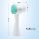 3D Double Silicone Facial Cleansing Brush Manual Massage Facial Brush Soft Bristles Exfoliator Double Sided Face Wash Brush - M & M Global