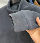 Men's Fleece Hoodie Autumn Winter Thicken Standing Collar Zipper Cardigan Jacket Simple Fashion Street Warm Outerwear Tops