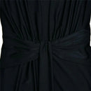 Mozision Deep V Neck Long Sleeve Split Maxi Dress Women Elegant Clubwear 2023 Autumn New Bodycon Ruched Sexy Long Dress - M & M Global