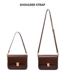 Genuine leather tofu bag large capacity high-end sense one-shoulder armpit commuting practical cowhide crossbody women's bag - M & M Global