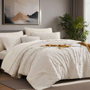 7 Pcs luxury cut flower design Comforter Set, soft microfiber, lightweight and breathable,Bedding Set for all seasons