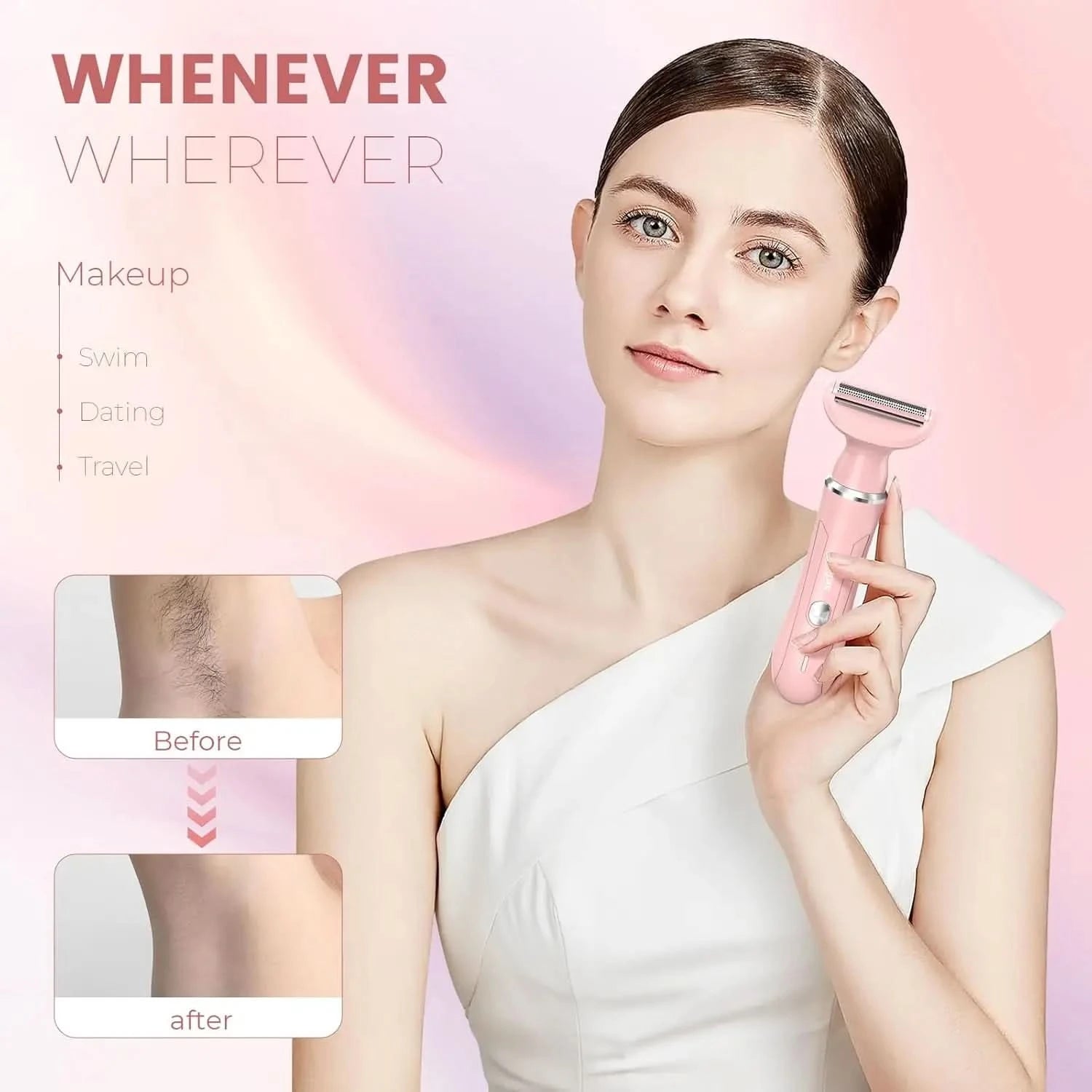 Sejoy Facial Hair Trimmer for Women Perfect for Face Ear Eyebrows Nose Hair Removal Clipper Electric Shaver - M & M Global