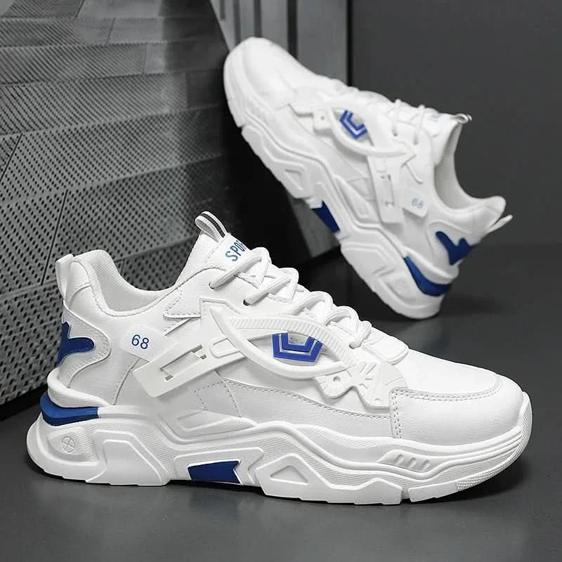 Student height increasing shoes four season new thick sole men's casual sports shoes soft sole comfortable outdoor running shoes - M & M Global