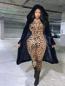 New Autumn and Winter 2025 Short Sleeve V Neck  Bodycon Jumpsuit Full Lengt Rompers Women Jumpsuits