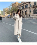 Plus Size Trendy Korean Style Woolen Coat Women's Loose Midi Student Style Jacket Autumn Winter New Arrival Small Size Outerwear