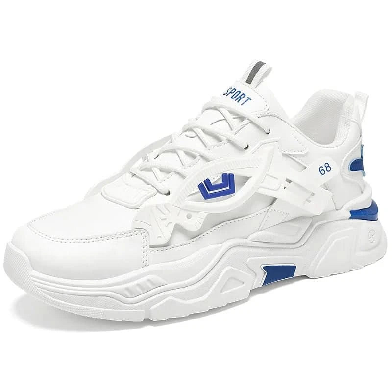 Student height increasing shoes four season new thick sole men's casual sports shoes soft sole comfortable outdoor running shoes - M & M Global