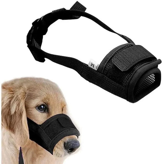 Pet Dog Adjustable Bark Bite Mesh Mouth Muzzle Grooming Anti Stop Chewing for Small Dogs Nylon Belt Dog Accessories Pet Products - M & M Global