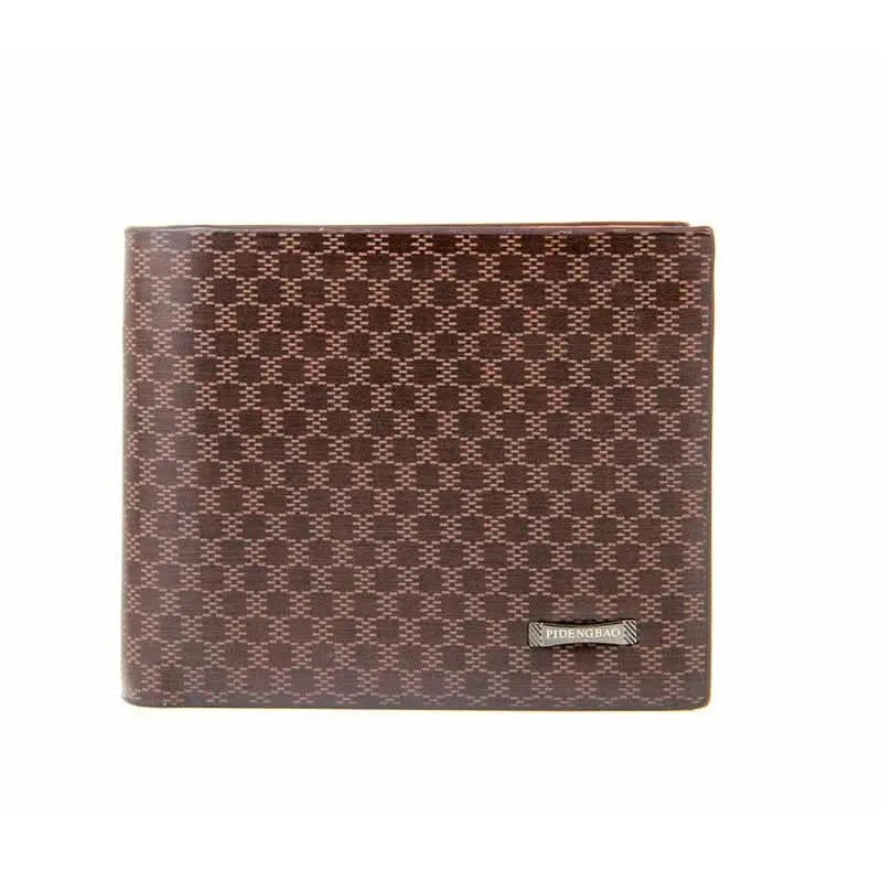 Men's Short Wallet PU Leather Clutch Credit Card Case ID Holders Money Purse With Photo window Handbag Billfold