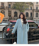 Plus Size Trendy Korean Style Woolen Coat Women's Loose Midi Student Style Jacket Autumn Winter New Arrival Small Size Outerwear
