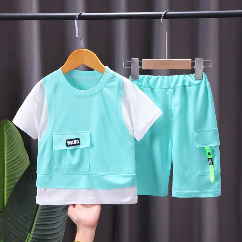 New Summer Baby Girl Clothes Infant Boys Clothing Children Casual T-Shirt Shorts 2Pcs/Set Toddler Sports Costume Kids Tracksuits - M & M Global