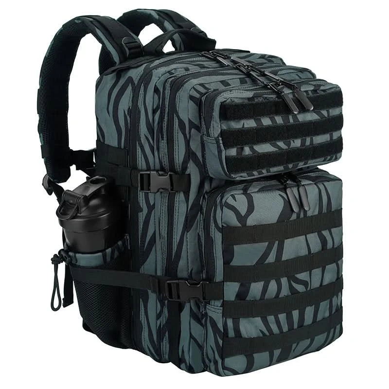 LHI 45L Tactical Backpack Waterproof Tie-Dye Sports Travel Daily Gym Rucksacks Weekend Overnight Daypack With Bottle holder - M & M Global