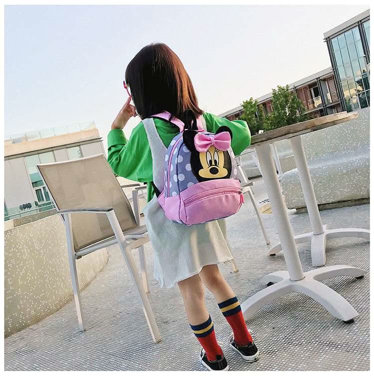 Disney Cartoon Backpack For Baby Boys Girls Minnie Mickey Mouse Children Lovely Schoolbag Kindergarten Schoolbag Kids Gift - M & M Global