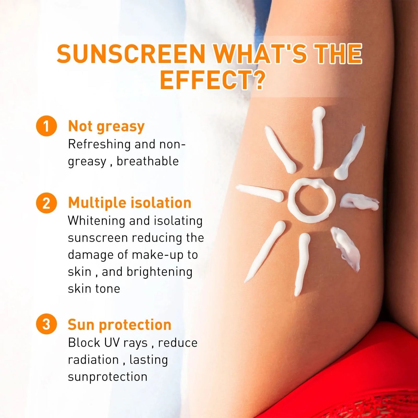 New Invisible Fluid Sunscreen SPF 50+ High Quality Water + Sweat Resistant Hydrating Moisturize Lotion Sunscreen Liquid Cream - M & M Global