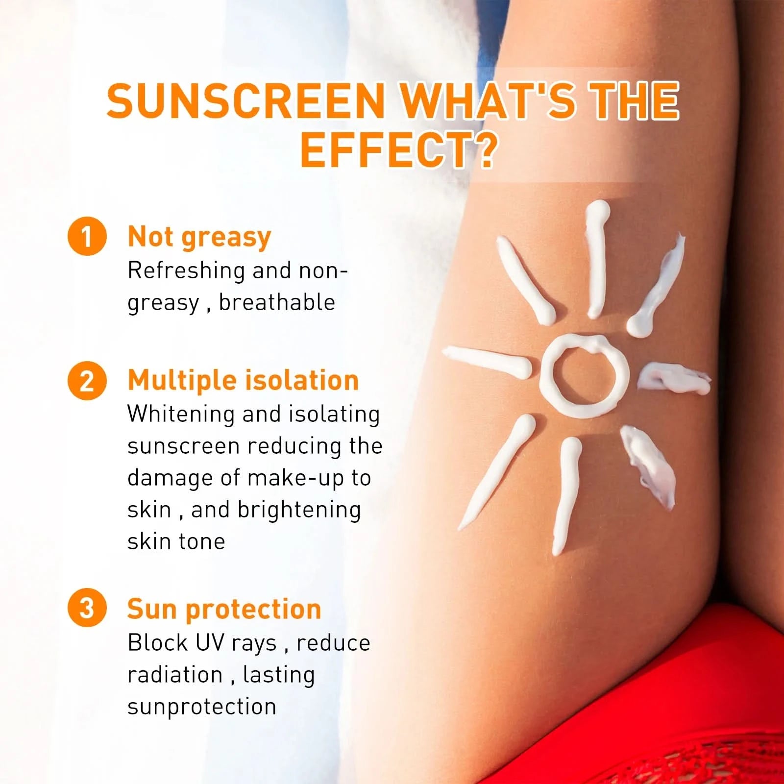 New Invisible Fluid Sunscreen SPF 50+ High Quality Water + Sweat Resistant Hydrating Moisturize Lotion Sunscreen Liquid Cream - M & M Global