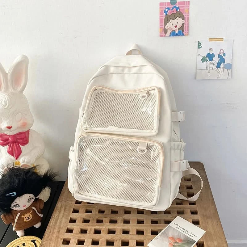 Japanese Style Transparent Ita Bag for Girls Comic Cons Large Capacity Women Backpack Fashion School Bags for College Student JK - M & M Global