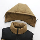 Men Autumn Thicken Cotton Sleeveless Vests Jacket Coat Mens Winter Warm Detachable Hat Outwear Waistcoat Hooded Vest Jacket Male