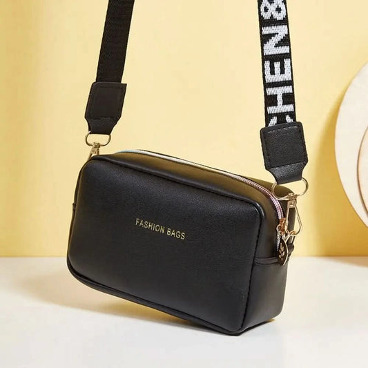 Women Handbag and Purse Simple Designer Fashion Casual Messenger Bag Wide Strap Shoulder Bag Female Small Phone Crossbody Bag - M & M Global