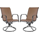 Swivel Outdoor Rocker Chairs with 360° Swivel & Rocking Motion, Weather-Resistant Fabric & Powder-Coated Steel Frame