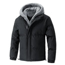 Winter New Thick Plus Size Warm Men's Fake Two-piece Trendy Cotton Jacket with Loose Zipper and Casual Cotton Jacket for Men