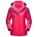 TACVASEN 3 in 1 Winter Fleece Jacket Womens Waterproof Ski Snowboard Jackets Work Rain Coat Outdoor Windbreaker Female Parka