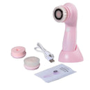 Facial Cleansing Brush Face Scrubber Electric Exfoliating Spin Cleanser Device Waterproof Deep Cleaning Massage Remove Blackhead - M & M Global
