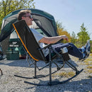 Oversized Folding Rocking Chair. Portable Outdoor Rocker. High Back, Hard Armrests. Carry Bag. Supports 400 lbs. Mesh Back.