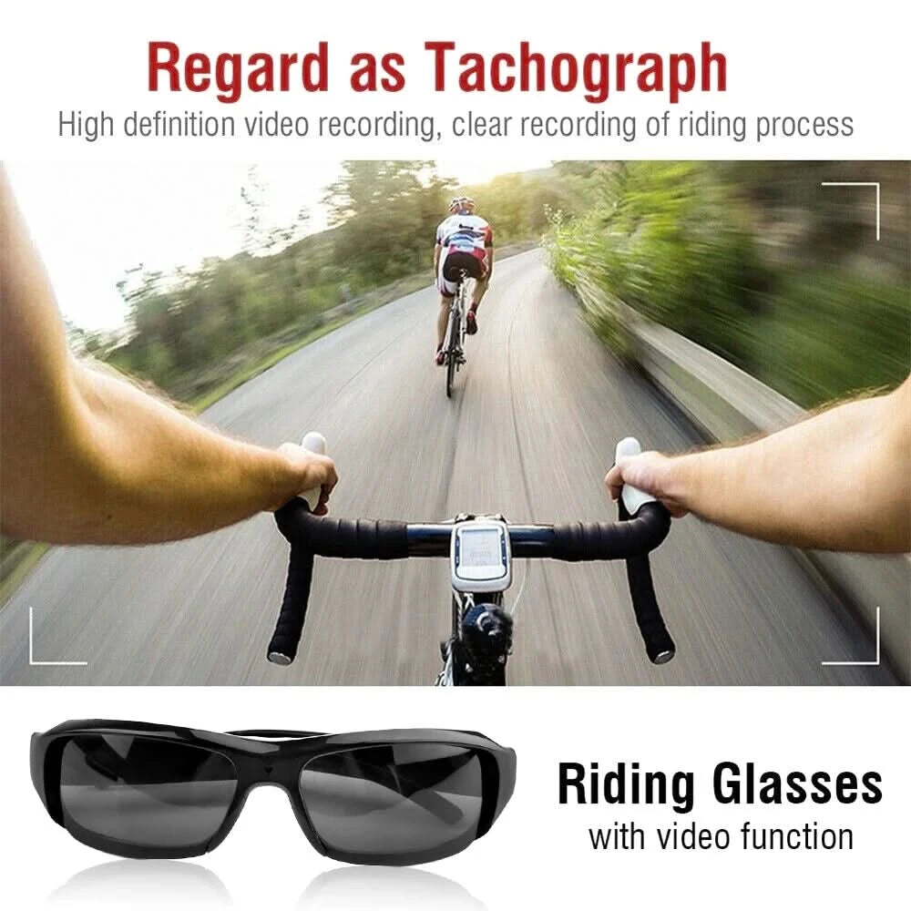 Portable 1080P HD Mini Glasses Camera Video Recorder Wearable Sunglasses Camera Outdoor Sports DV DVR Surveillance Camcorder - M & M Global