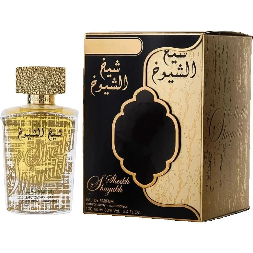Lattafa Sheikh Al Shuyukh unisex Eau De Parfum Spray (Luxe Edition) 100ml Woody notes long-lasting fragrance guaranteed - M & M Global