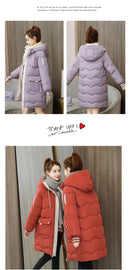 Women's Mid-length 2025 Korean Loose Winter Cotton Coat Thickened Cotton Jacket Bread