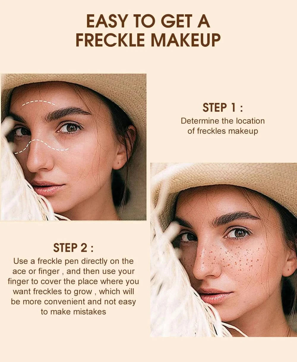 HANDAIYAN Natural Fake Freckle Pen Quick-Drying Waterproof Spot Pencil Makeup Tool for Facial Lifelike Fake Freckles Cosmetics - M & M Global