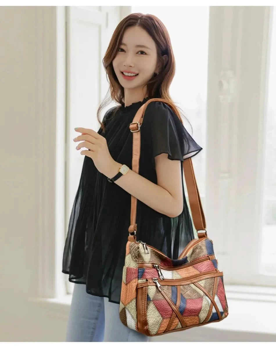 Soft Leather Purses and Handbags Casual Shoulder Crossbody Bags for Women 2024 Vintage Multi-pocket Ladies Messenger Bags Design - M & M Global
