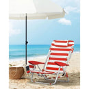 Portable Backpack Beach Chair, 331 lb Capacity, 4 Angles Adjustable Backrest, 2 Side Pockets, Towel Bar