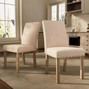 Rustic Dining Table, Farmhouse Kitchen Dining Chairs , Charming 60" Rectangular Wooden Table& Upholstered