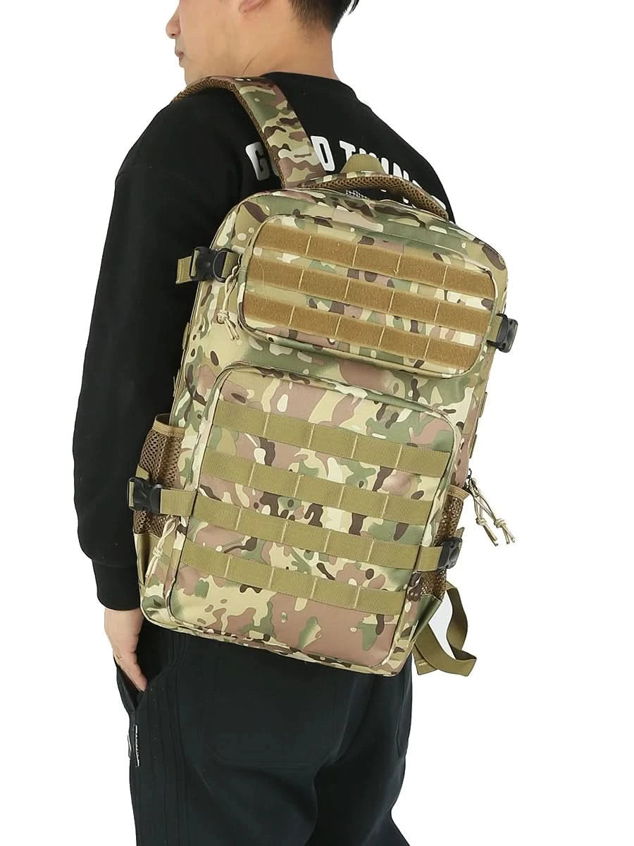 Multifunctional Tactical Backpack Camouflage Cycling Backpack Outdoor Waterproof Travel Hiking Mountaineering Leisure Sports Bag Outdoor Backpack - M & M Global