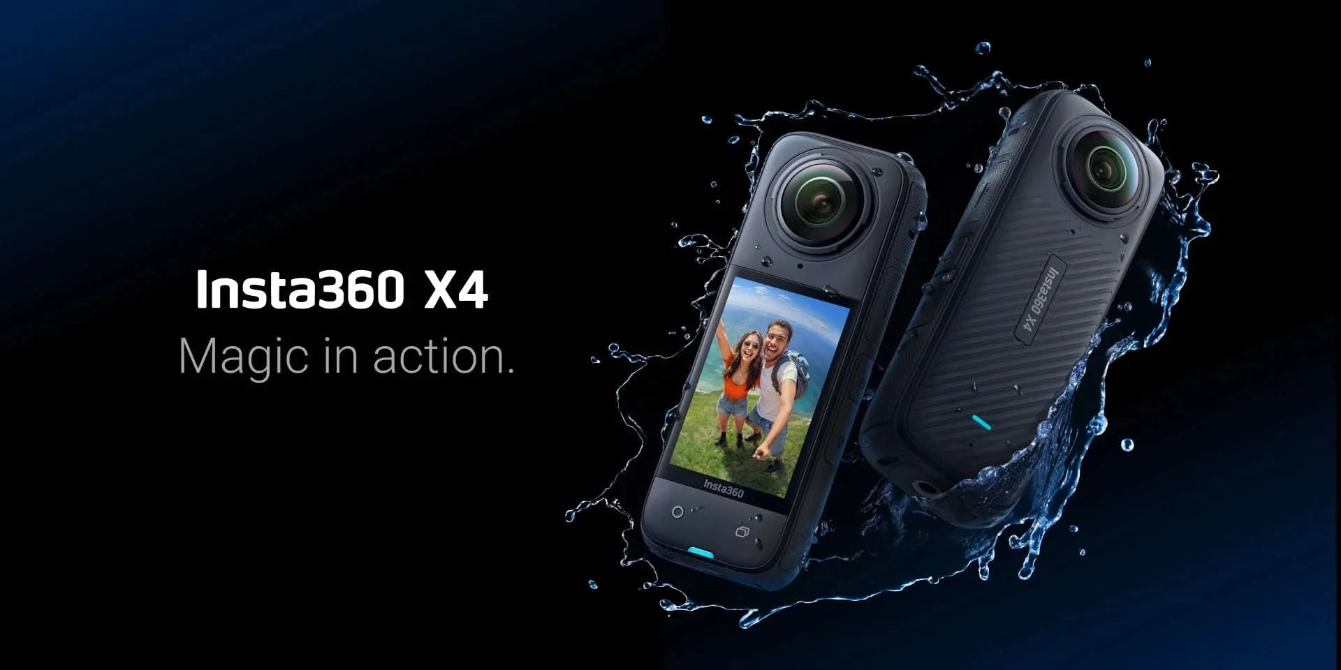 Insta360 X4 - 8K Waterproof 360 Action Camera, 4K Wide-Angle Video, Invisible Selfie Stick,  135 Min Last，Removable Lens Guards, - M & M Global