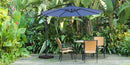 JHK 10FT Outdoor Patio Umbrella Hanging Cantilever with Easy Tilt Adjustment UV Protection 8 Sturdy Ribs for Backyard Garden