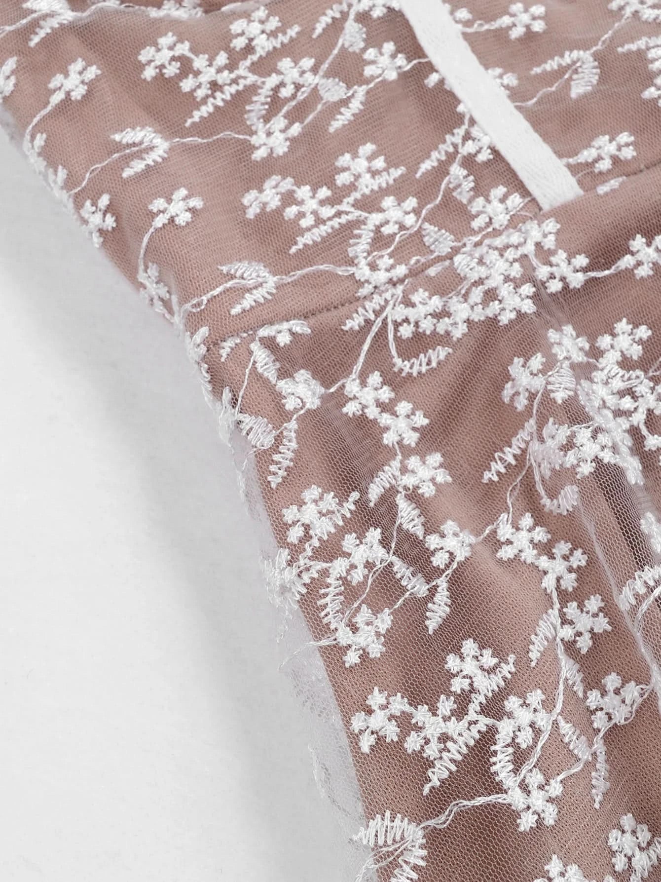 Sexy Lace Jacquard See Through Women Dress Sleeveless Tie Up Backless lace Long Dress Summer Party Ladies Bandage Party Dress - M & M Global