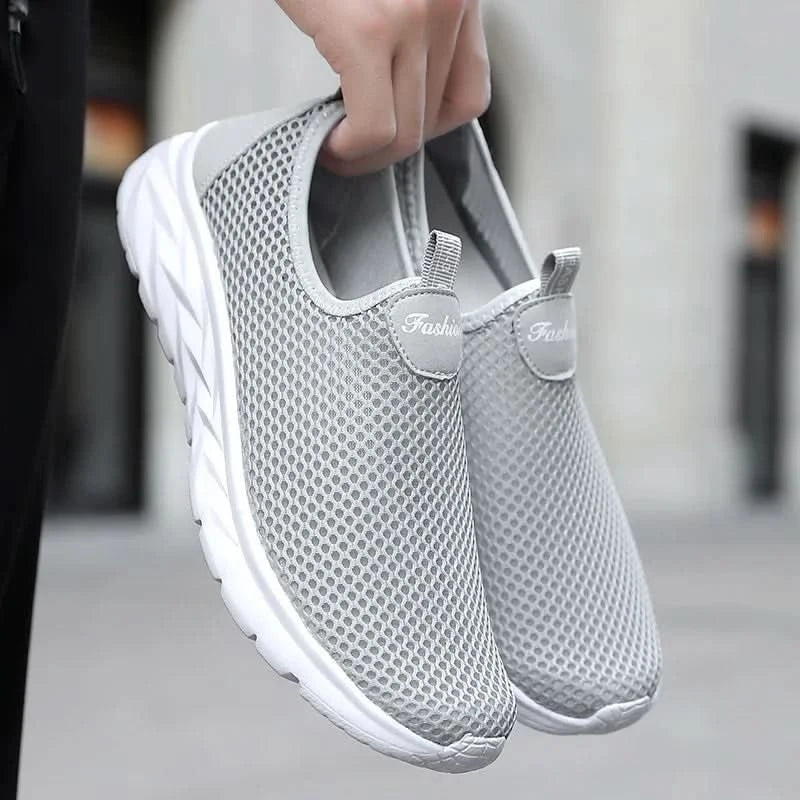 YRZL Mesh Loafers Men Casual Shoes Summer Lightweight Outdoor Male Walking Shoes Anti-slip Comfortable Slip on Loafers for Men - M & M Global