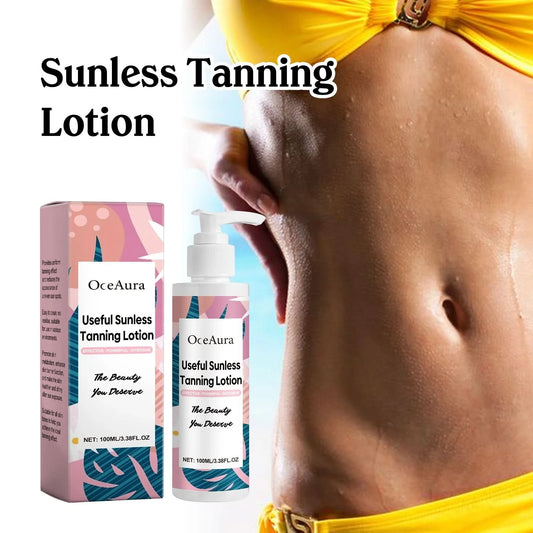 OceAura Sunless Tanning Lotion Summer Outdoor Beach Bronze Skin Improve Health Glow Nourishing Moistuirizing Non-greasy Tanning - M & M Global