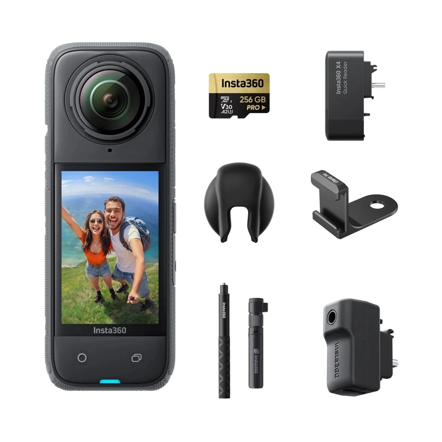 Insta360 X4 - 8K Waterproof 360 Action Camera, 4K Wide-Angle Video, Invisible Selfie Stick,  135 Min Last，Removable Lens Guards, - M & M Global