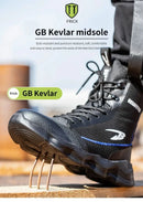 Fashionable breathable anti-smash and anti-puncture safety shoes