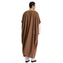 Muslim Arab Men Thobe Thawb Caftan Eid Jubba Thobe Mens Cardigan Abaya Long Dress Ramadan Robe Saudi Arab Musulman Caftan Dubai - M & M Global