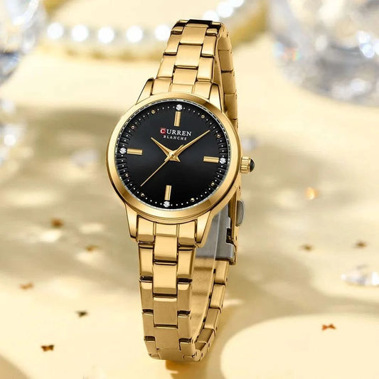 CURREN-Women's Simple Dial Wristwatch, Elegant and Charming Bracelet Quart Watches for Lady, Fashion Brand - M & M Global