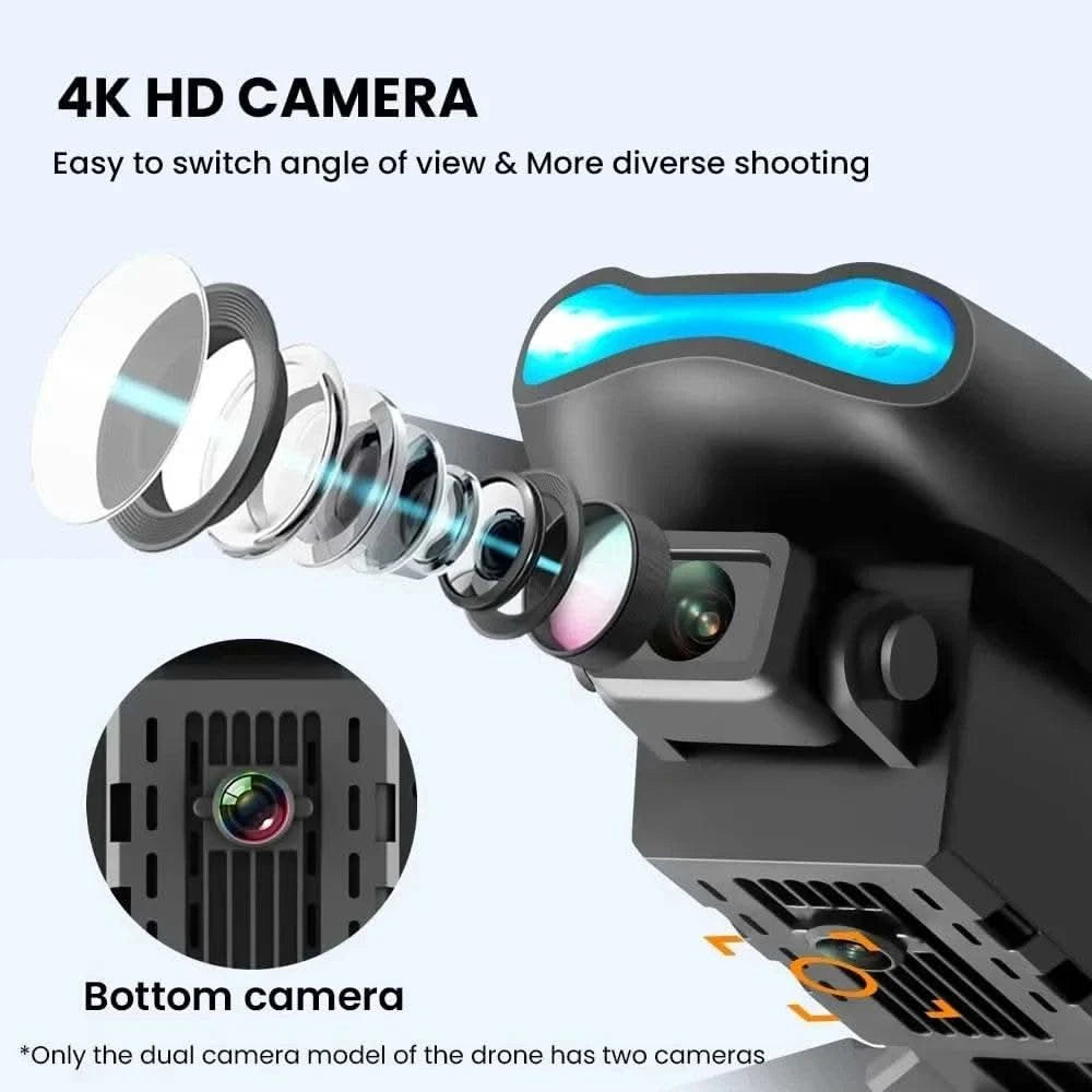 E99Pro Drone HD Professional 4k drone Dual Camera WIFI fpv Aircraft Quadcopte Obstacle Avoidance Aerial Photography Drone - M & M Global