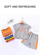 Children Summer Short Sleeve Football Basketball Suit Clothing Set Boy Girl Jersey Quick Drying Breathable Kids Sports Wear - M & M Global