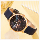 5PCS Set Women Fashion Butterfly Quartz Watch Brand Design Female Clock Leather Band Ladies Casual Wrist Watch Reloj Mujer